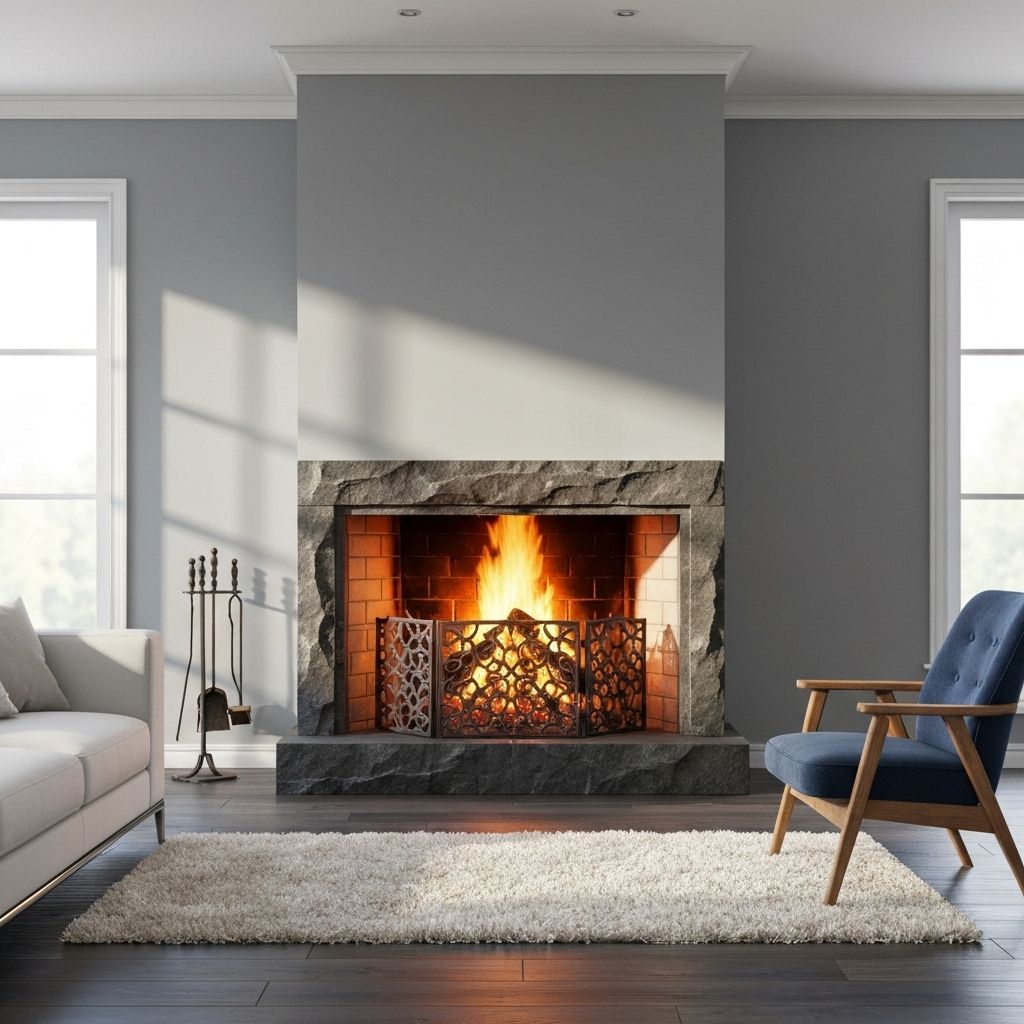 Cozy fireplace